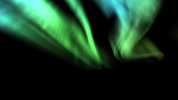 Aurora Buclă Fundalul Verde Luminilor Nordice — Videoclip de stoc