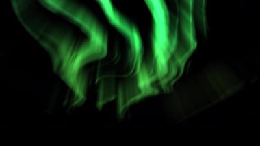 Aurora Kuzey Işıkları Gerçekçi Canlandırma Döngüsü Yeşil 1