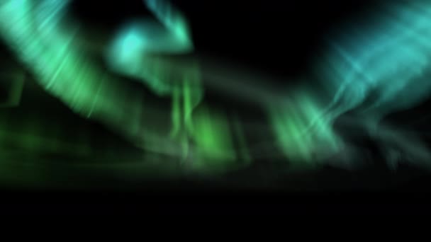 Brilhante Aurora Borealis Loop Verde — Vídeo de Stock
