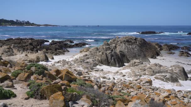 Monterey Mile Drive Bird Rock Vista Point Verso Cypress Point — Video Stock