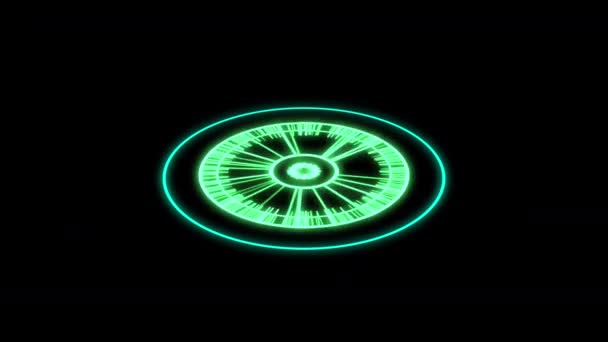Spinning Wheel Audio Reactive X60 Graden Animatie Loop — Stockvideo