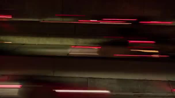 Night Traffic Time Lapse Lane Freeway Rush Hour 200Mm Καλιφόρνια Βίντεο Κλιπ