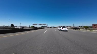 San Francisco Otoyolu 80 Batı Oakland 'dan Bay Bridge 01 Front View sürücü plakası Kaliforniya Ultra Wide