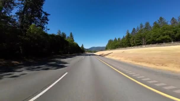 Oregon Pacific Highway Southbound Rogue River Visão Traseira Placas Condução — Vídeo de Stock
