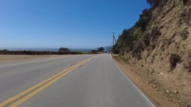 Big Sur Pasifik Sahil Otoyolu Kuzey 6 Big Creek Köprüsü McWay Falls 09 Front View Çok Kameralı Kaliforniya plakalı ABD