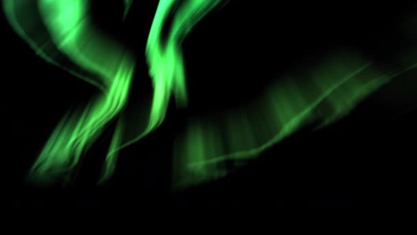 Aurora Northern Lights Animação Fundo Loop Verde — Vídeo de Stock