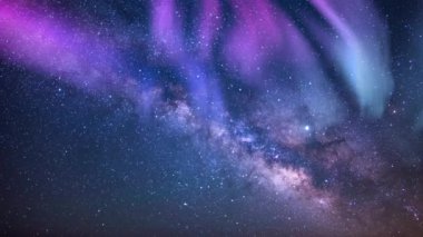 Aurora ve Samanyolu Galaksisi Güney Gökyüzü 24 mm Akvaryumlar Meteor Yağmuru Benzetim Kuzey Işıkları
