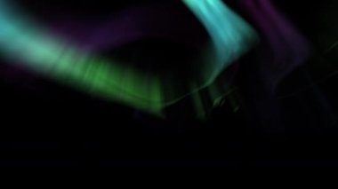 Parlak Aurora Borealis Döngüsü Yeşil
