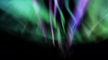 Parlayan Aurora Yeşil Mor Döngü