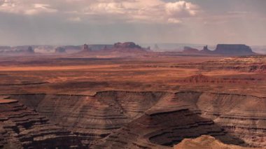Muley Point ve Monument Valley Glen Canyon Ulusal Rekreasyon Alanı Zaman aşımı Pan L Utah Güneybatı ABD