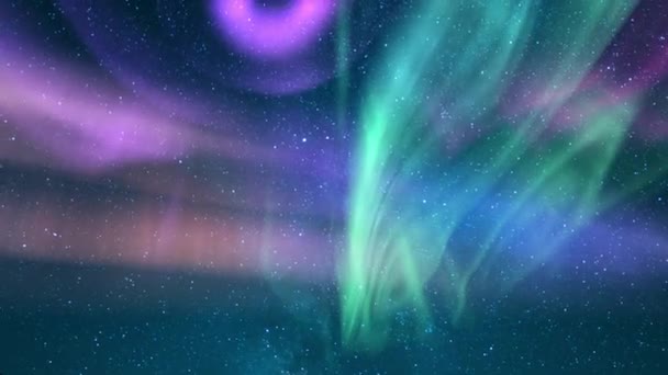 Milky Way Galaxy Time Lapse Aurora Celestial Spectacle — Αρχείο Βίντεο
