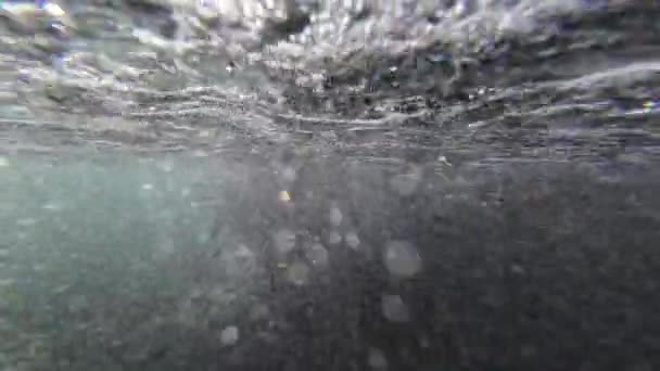 Подводные Волны Пузырь Берега Палос Вердес — стоковое видео