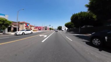 Los Angeles La Brea Bulvarı Kuzey 09 Front View 2. St Driving Plate California ABD Ultra Wide