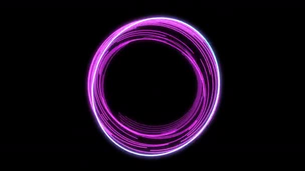 Círculos Arco Ondas Purple Animación Loop — Vídeos de Stock