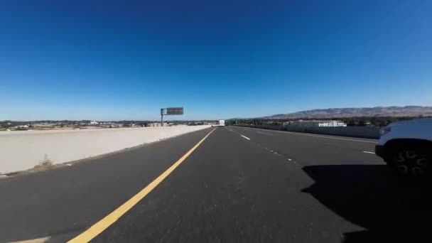 San Francisco Bay Area Petaluma Freeway Front View Driving Plates — Stock Video