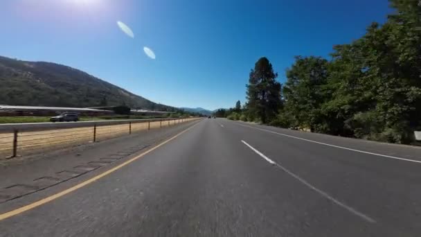 Oregon Pacific Highway Southbound Rogue River Vista Frontal Placas Condução — Vídeo de Stock