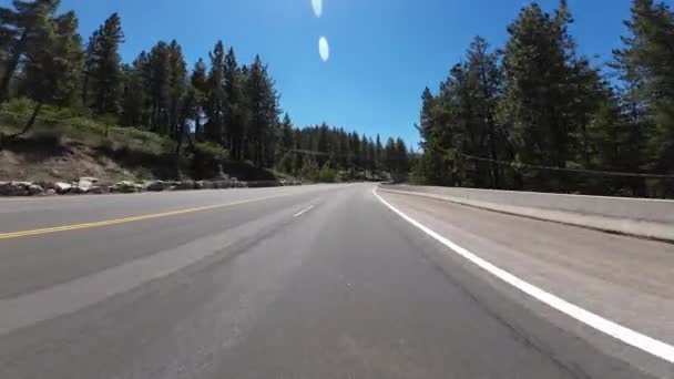 Danau Tahoe Scenic Byway Zephyr Cove Stateline Front View Driving Stok Video Bebas Royalti