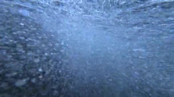 Underwater Strong Waves Bubbles Pacific Ocean Royalty Free Stock Footage