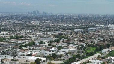 Los Angeles ve La Brea Ave Baldwin Hills Havayolları Telephoto Yörüngesi R California ABD