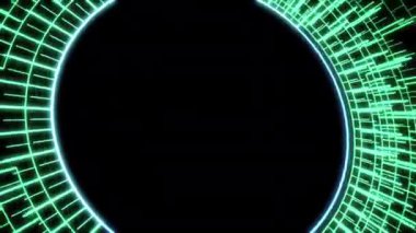 Çember Geometrik Desenler Ses Reaktif XL Yeşil Canlandırma Döngüsü