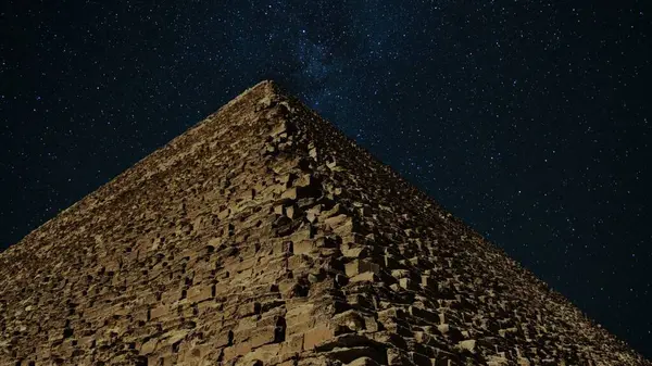 Mısır Büyük Giza Piramidi Khufu Yıldızlı Gökyüzü Piramidi
