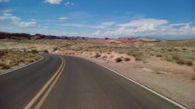 Plakalı Ateş Vadisi N 07 Ön Manzara Nevada Çölü ABD