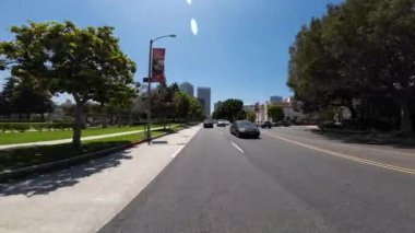 Los Angeles Olimpiyat Bulvarı Doğu Beverly Hills Arka Manzara 01 Roxbury Dr. Sürücü Plakası Kaliforniya ABD