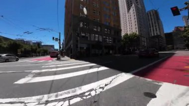 San Francisco Şehir Merkezi 3. Cadde ve Pazar St 01 Önden Sürücü Plakası Kaliforniya