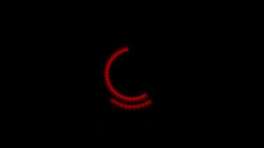 HUD Rader Çemberi Geometrik Desenler Yay S Kırmızı Canlandırma Döngüsü
