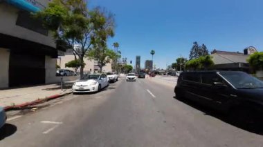 Hollywood Vine St Southbound 03 Arka Manzara Fountain Ave sürücü plakası