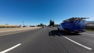 Sonoma İlçesi Otoyolu 101 Kuzey 02 Ön Manzara Santa Rosa California Sürücü Plakaları