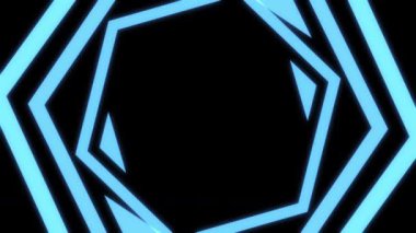 Altıgen Geometrik Desenler M Mavi Canlandırma Döngüsü