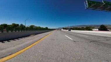 Reno Çevre Yolu 580 ve 395 Güney 01 Ön Görünüm Nevada ABD Ultra Geniş Plaka