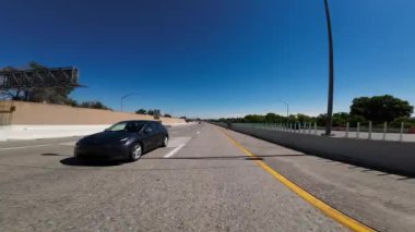 Reno Otoyolu 580 ve 395 Güney 01 Arka Manzara Sürücü Plakası Nevada ABD Ultra Geniş Geniş