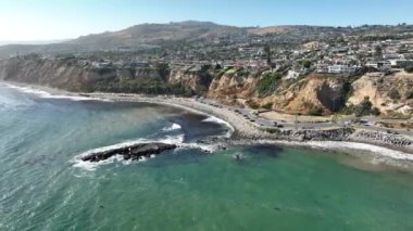 Kaliforniya Sahil Hattı Royal Palm Beach 'in Havadan Çekimi L San Pedro California ABD