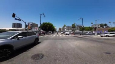 Hollywood Bulvarı Doğu Yakası 08. Arka Görüş Gower St Driving Plate Kaliforniya ABD Ultra Geniş