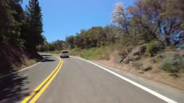 Kings Canyon Manzarası, Batı Bölümü 13 Doğu Yakası Çok Kameralı Önden Sürücü Plakası Sierra Nevada California Dağı ABD