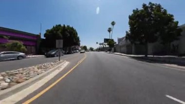 Los Angeles Pico Bulvarı doğuya doğru 10 ön manzara La Brea Bulvarı sürücü plakası ABD Ultra Geniş