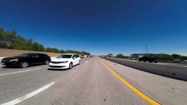 Reno Otoyolu 580 ve 395 Güney 03 Arka Manzara Sürücü Plakası Nevada ABD Ultra Geniş Geniş