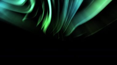 Aurora Borealis Döngüsü Parlayan Yeşil
