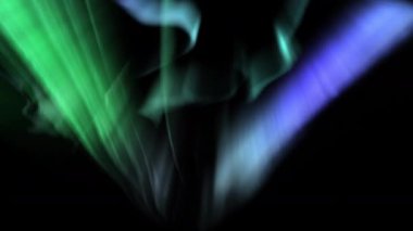 Dans Eden Işıklar Göksel Aurora Yeşil ve Mor Döngü