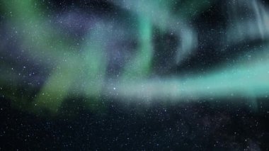 Aurora ve Samanyolu Galaksisi Gece Dinginliği Döngüsü