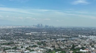 Baldwin Hills 'ten Los Angeles Şehir Merkezi Hava Çekimi Telefon Yörüngesi R California ABD