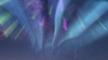 Samanyolu Galaksisi Zaman Hızı ve Aurora Büyülü Gece