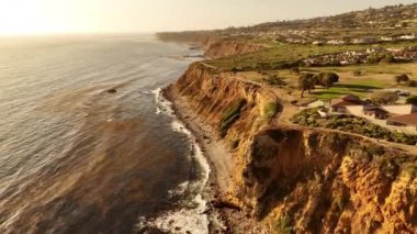 California Point Vicente Günbatımı Sahil Hattı Hava Çekimi İleri