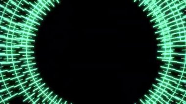 Çember Radyal Desenleri Yeşil Ses Tepkimesi Daha Fazla L Canlandırma Döngüsü