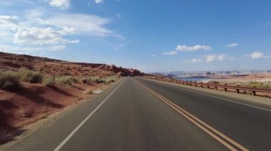 Plaka Plakası Plakası Powell Gölü Lakeshore Dr. S 13 Arka Görüş Arizona Güneybatı ABD Girişi