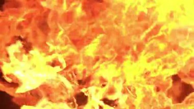 Görkemli Ateş Patlaması Yavaş Hareket 240 fps