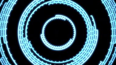 HUD Arc ofset B Yanıp sönen Mavi Büyük VJ Döngü Animasyonu 02