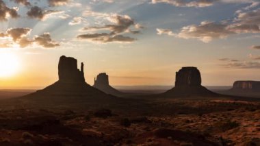 Monument Valley Sunrise View Time Lapse Arizona Güneybatı ABD